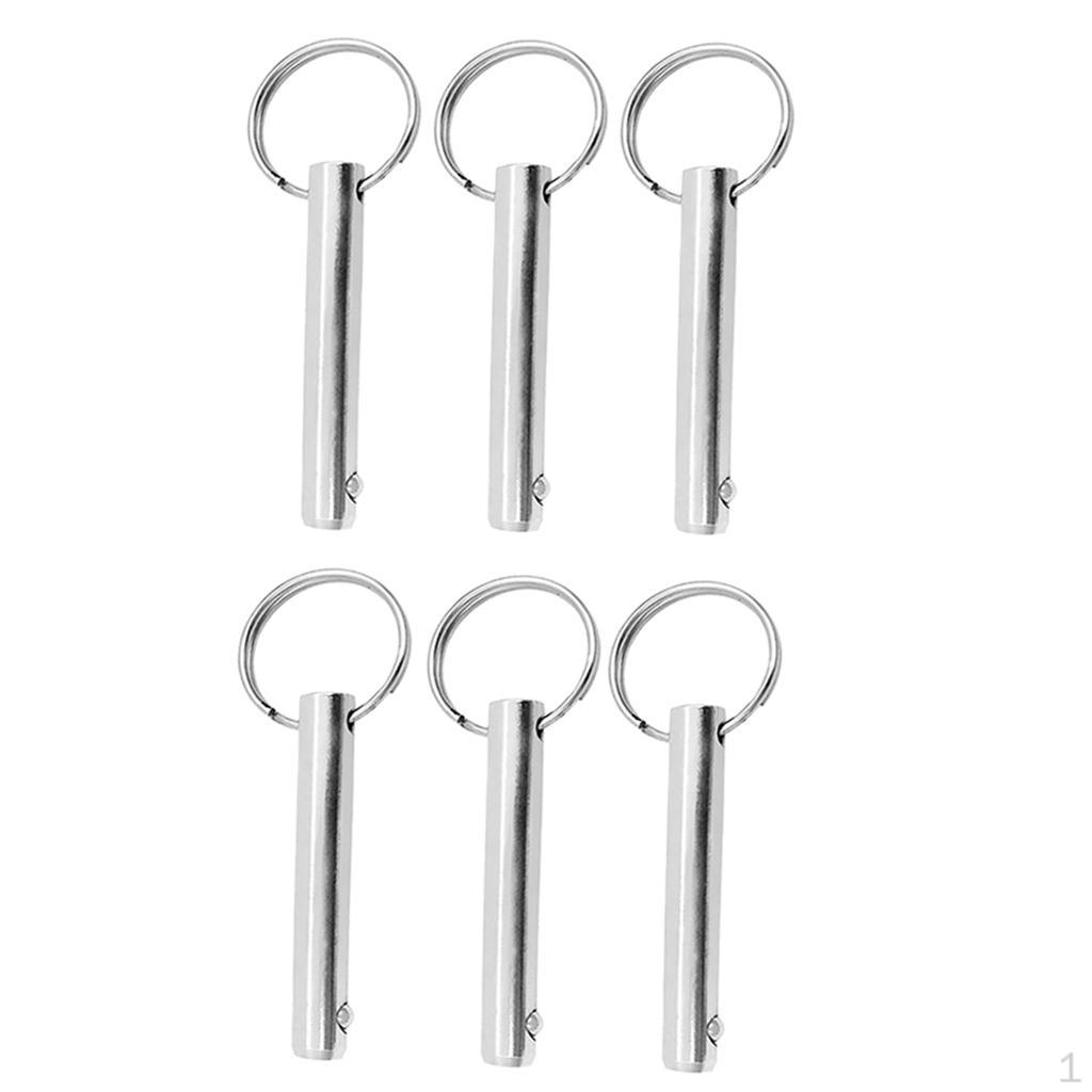 

6PCS 10mm Pin, 316 Stainless Steel with Sprung Ball End