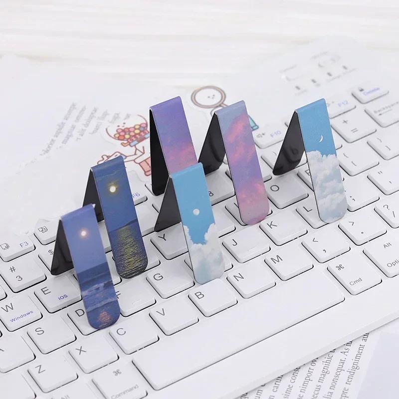 2 pz/set Fantasy Clouds Segnalibri Kawaii Magnetici Fermalibri Articoli da lettura Portapagina Cancelleria coreana Forniture per ufficio
