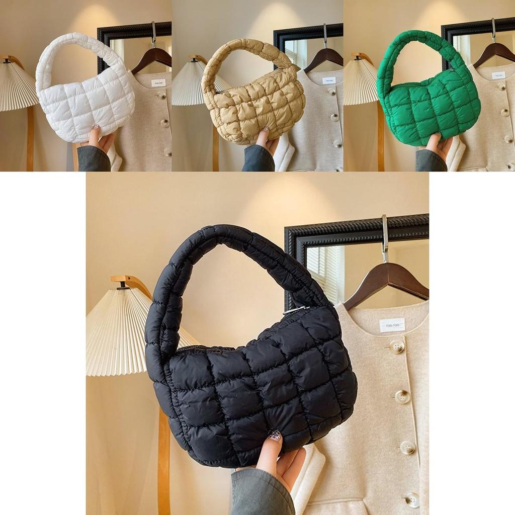 Fashionable Unisex Korean Cloud Handheld Bag In Various Colors With Chic Quilted Texture