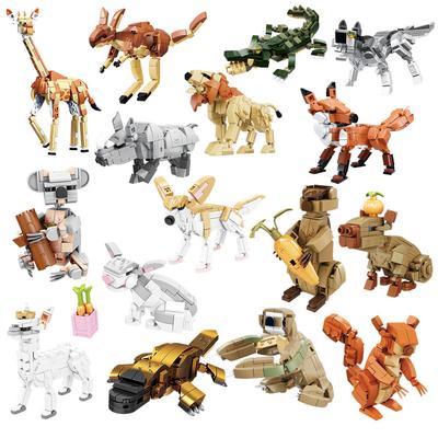 City Creativity Farm Vegetable Garden Animals Giraffe Fox Alpaca Platypus Accessories Building Block Bricks Children's DIY Toys