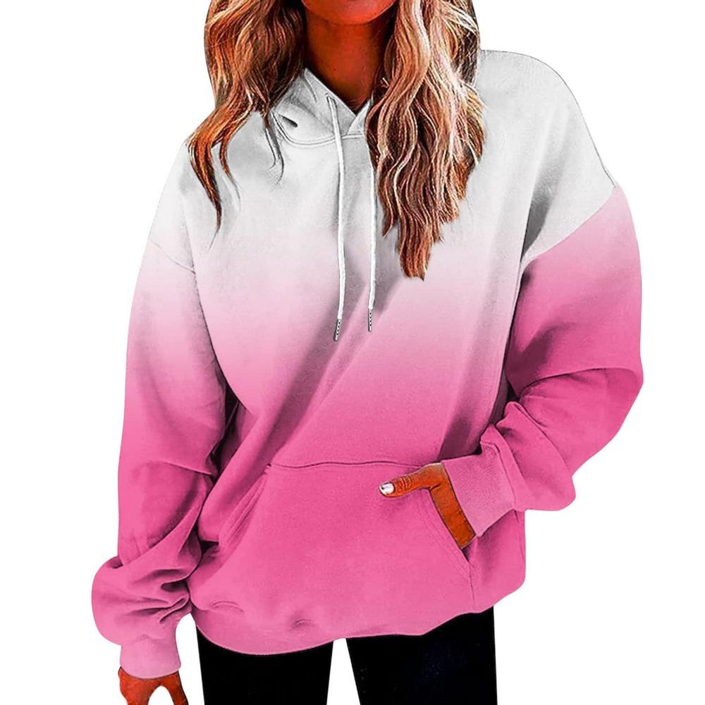 Fashion Color Gradient 3D Print Women Hoodies Women Casual Sweatshirts Autumn Hoodie Pullovers Clothing