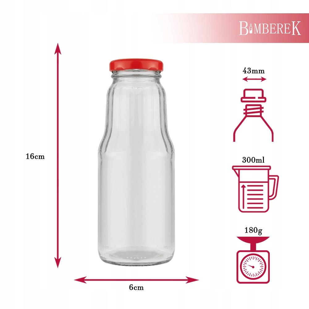 Butelka Fruit Na Sok Soczek Syrop 300Ml + Wieczko Na Wode Soki Przetwory