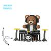 Brown Bear Band Party Set Children's Building Blocks Toy DIY Assembly Building Blocks 3D Model Children's Adult Festival Gift
