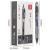Deli 0.5mm Ret retractable Black Gel Pens (12-Pack)