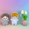 Xyrmync Plush Toy Hoodie & Pants Set, Fits 15-17cm Dolls, Clothing Coordination (Yellow)