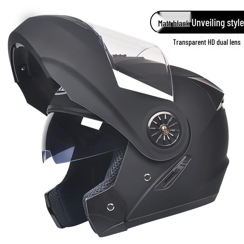 Certified All-Season Flip-Up Full Face Electric Motorcycle Helmet