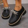 Fashionable New Round Toe Thick Sole Anti Slip Sexy Casual Loafers Spring/Autumn Comfortable Plus Size Work Shoes For Women