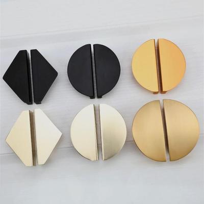 Modern Half-Round Drawer & Cabinet Door Handle - Black, Gold, Copper Finish