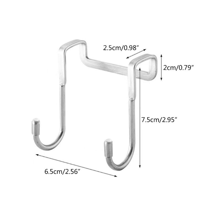 4pcs Practical  Stainless Steels Hook Double S-Shaped Hook Hanger Space Saving Rack for Kitchen and Bathroom Storage