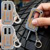 2-in-1 Tire Tread Depth Gauge Keychain Accurate Measurement Car Tire Checker Wear Indicator Tool for Car Truck Motorcycle