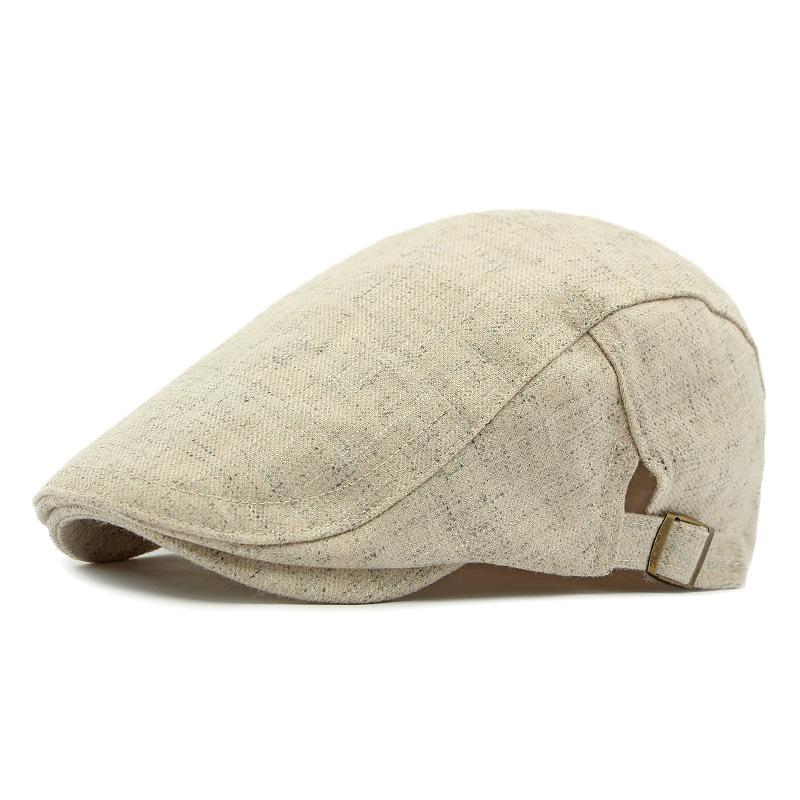 

Весенний берет Мужская прогрессивная кепка Британская винтажная кепка с козырьком Кепка художника бежевый