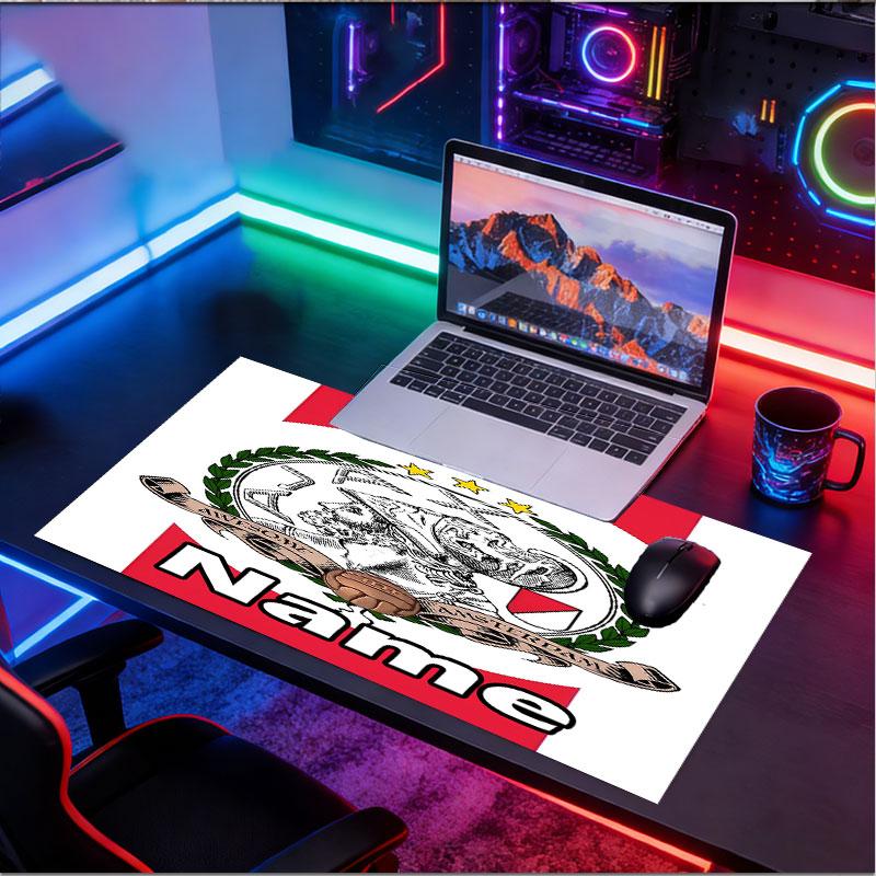 Custom Name Personalized Ajax Pattern Mousepad, Laptop PC Desk Mat, Decorative Desk Mat for Home Keyboard Pad Gift