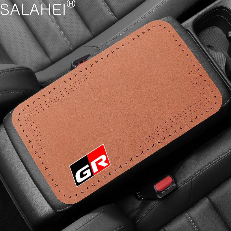 

For Toyota GR 86 Supra Yaris RAV4 Prius Corolla C-HR Auris Car Center Console Box Pad Protector Non-slip Armrest Cover Accessory помаранчевий