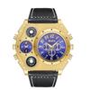 New Large Dial Multi-Time Zone Men's Watch Quartz Watch Men's Watch Personalized Casual Compass Watch