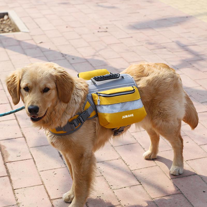 New Model, Pet Dog Self-backpack, Medium and Large Dog Self-carried Snack Dog Food Backpack When Going Out