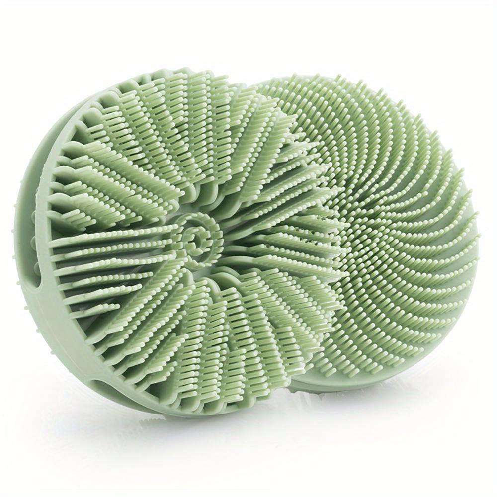 

Двусторонний дизайн 2-в-1 силиконовый скраб для тела скраб для тела для чувствительной кожи скраб для душа щетка для пилинга зелёный