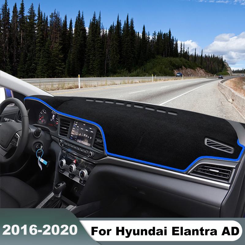 For Hyundai Elantra AD 2016 2017 2018   LHD RHD Car Dashboard Cover Mat Trument Panel Carpet Non-slip Accessories