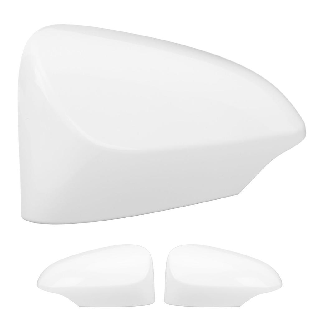 Door Side Rear View Mirror Cover White Shockproof Scratch Resistant Stylish Wing Mirror Cap for Vehi