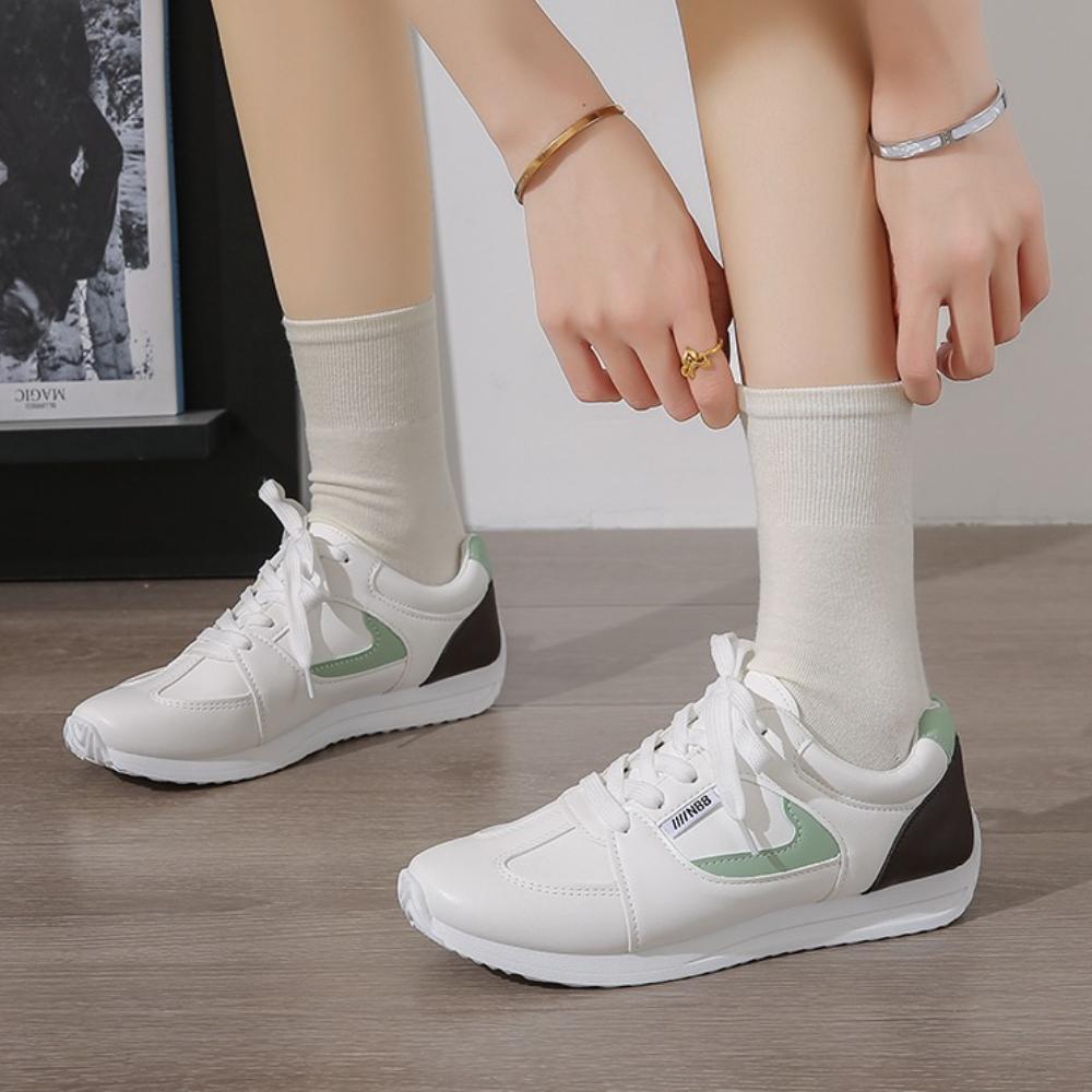 New Women's Casual Shoes Lace-up Flat Sole Round Toe Women's Sports Shoes Leisure Outdoor Comfortable Sports Shoes