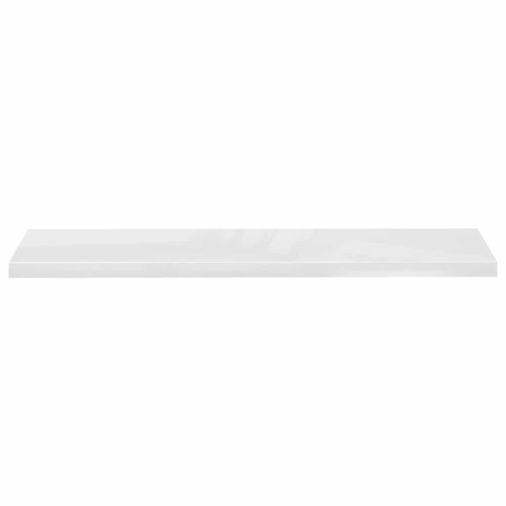 Floating Shelf High Gloss White 120 X 23.5 X 3.8 Cm MDF