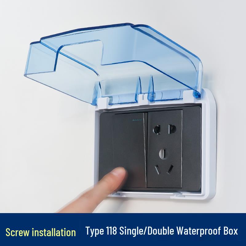 

Type 118 Waterproof 9-Hole Kitchen Socket Box with 3-Gang Splash-Proof and 4-Gang Switch Covers
