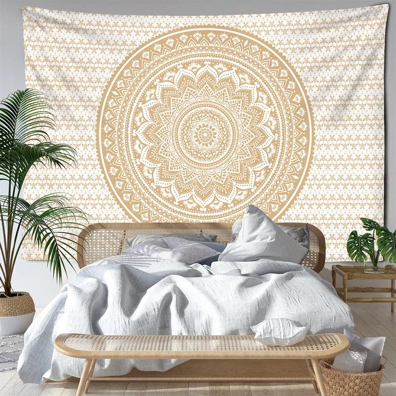 VIKAMA Mandala Tapestry Psychedelic Abstract Wall Hanging Witchcraft Stripes Wall Art Suitable for Bedroom Dorm and Home Decor