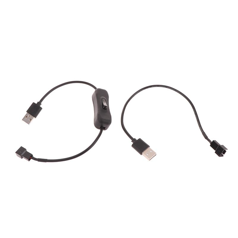 1Pc Case Fan Adapter Connector Cable Usb 2.0 A Male To 3-Pin Pwm 5V Usb Sleeved Fan Power Adapter Cable