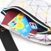 Men Women Waist Bag Diamond-shaped Colorful Laser Sports Multi-layer Outdoor PU Waist Bag Bright Leather Waist Bag Men's and Women's Chest Bag