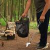 Tragbarer Müllsackhalter aus Edelstahl, faltbarer Müllständer, Müllsackregal für Camping im Freien