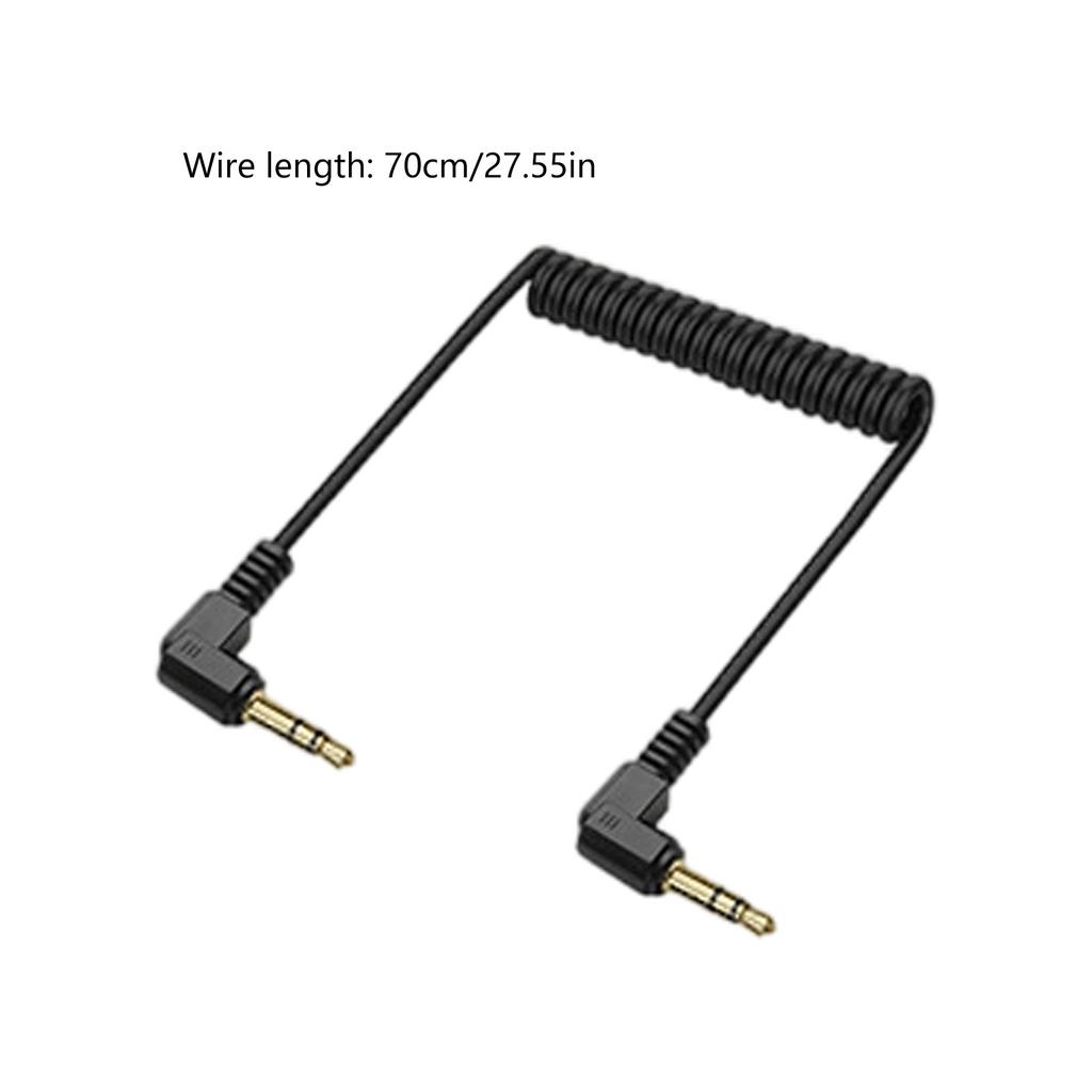 3.5mm Spring Loaded Sound Cable Adjustable Length 3 Section To 3 Section/4 Section Design Universal Compatibility