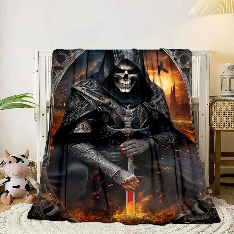 Skulls And Roses Artwork Blanket Flannel Blanket Throw Blanket Sofa Cover Blanket Soft Premium Blanket Picnic Blanket Tv Blanket Gifts