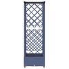 Elevated Planter with Trellis and Hanging Roof Gray 124 X 40 X 123 Cm PP