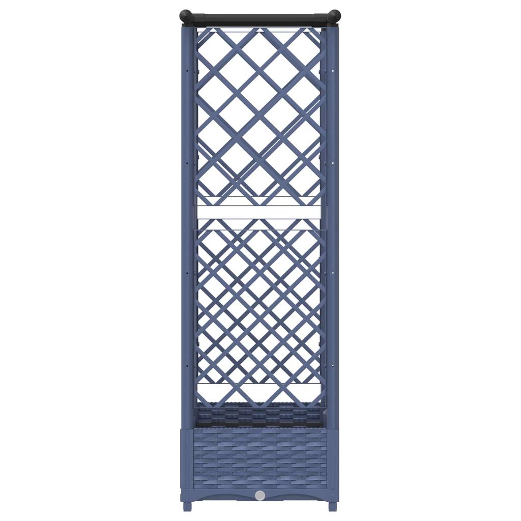 Elevated Planter with Trellis and Hanging Roof Gray 124 X 40 X 123 Cm PP
