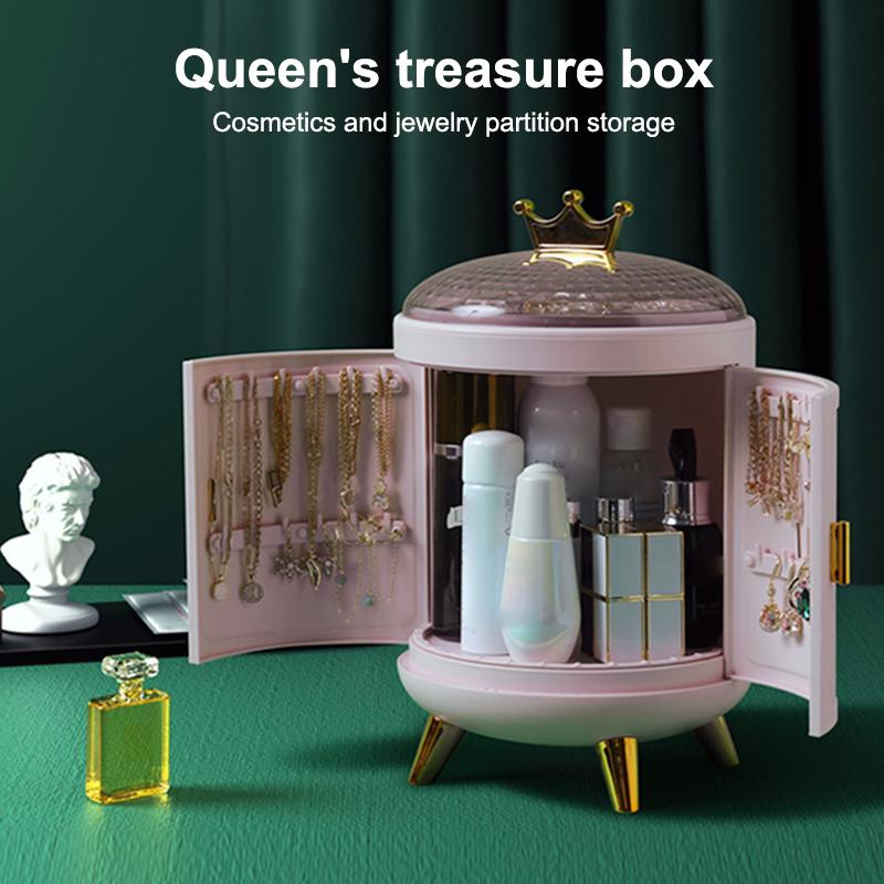 Schreibtisch-Aufbewahrungsbox Kosmetik-Aufbewahrungsbox Halskettenbox Lippenstift-Displaybox Schmuck Schreibtischdekoration Multifunktionale Accessoires