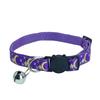 Pet Collar Cat Face Safety Buckle Quick Release Adjustable Length Soft Bell Hot Stamping Star Moon Design Cat Collar
