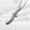 Islam Allah Knife Muslim Zulfiqar Sword of Imam Ali Stainless Steel Pendant Necklace Islamic Religious Amulet Jewelry