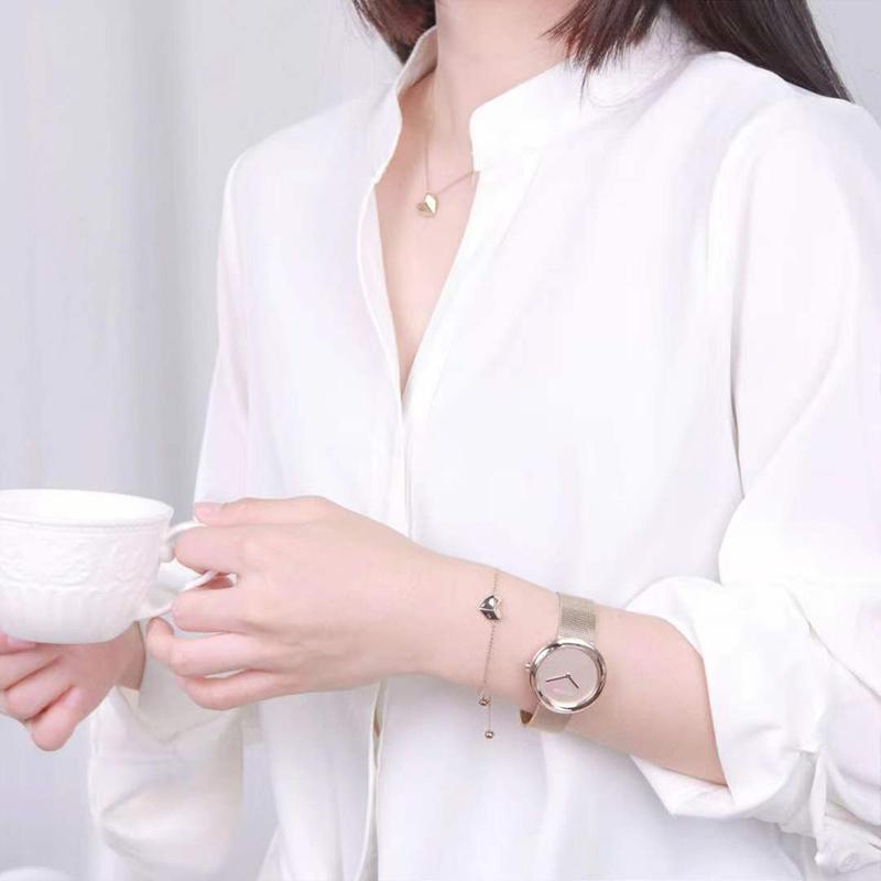 Calvin Klein Elegant Series Watch Quartz Movement Stainless Steel Bracelet Mother Of Pearl Dial Women Watches K8G23626
