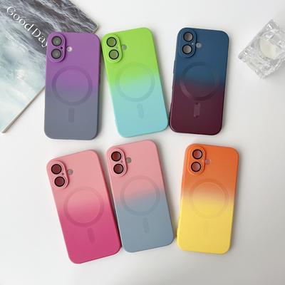 All-inclusive Anti-drop IPhone16, Apple 15plus, Dual-color Gradient Magnetic 14promax Phone Case