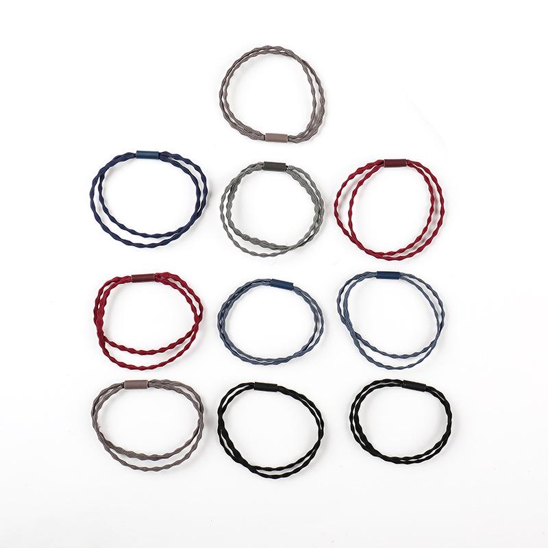 10-Piece Korean Fresh Style Elastic Hair Ties & Headbands Set for Adults