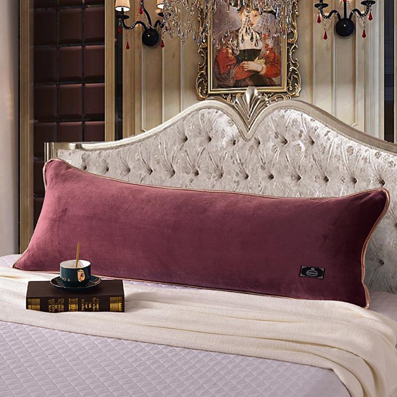48*120cm Length Winter Sleep Pillowcase Thick Coral Fleece Pillow Case Soft Flannel Warm Pillow Cover For Couple Home Bedding