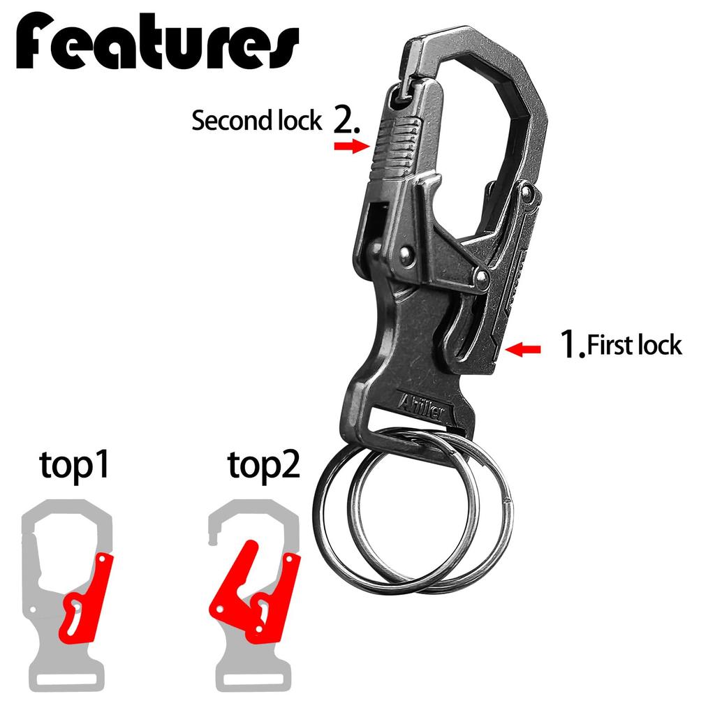 Ahiller Carabiner Zinc Alloy Keychain