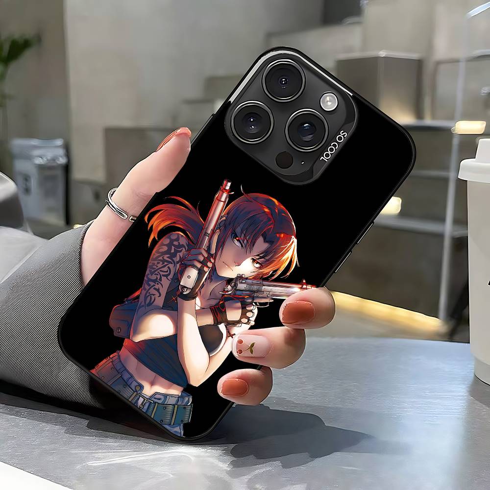

Чехол для телефона BLACK LAGOON из аниме Для IPhone 17 16 15 14 13 12 11 Pro Max Plus Цветной Ударопрочный Задняя крышка Серебристая iphone15ProMax