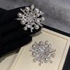 Elegant Rhinestone Pearl Firework Brooch - Chic Women's Fashion Pin