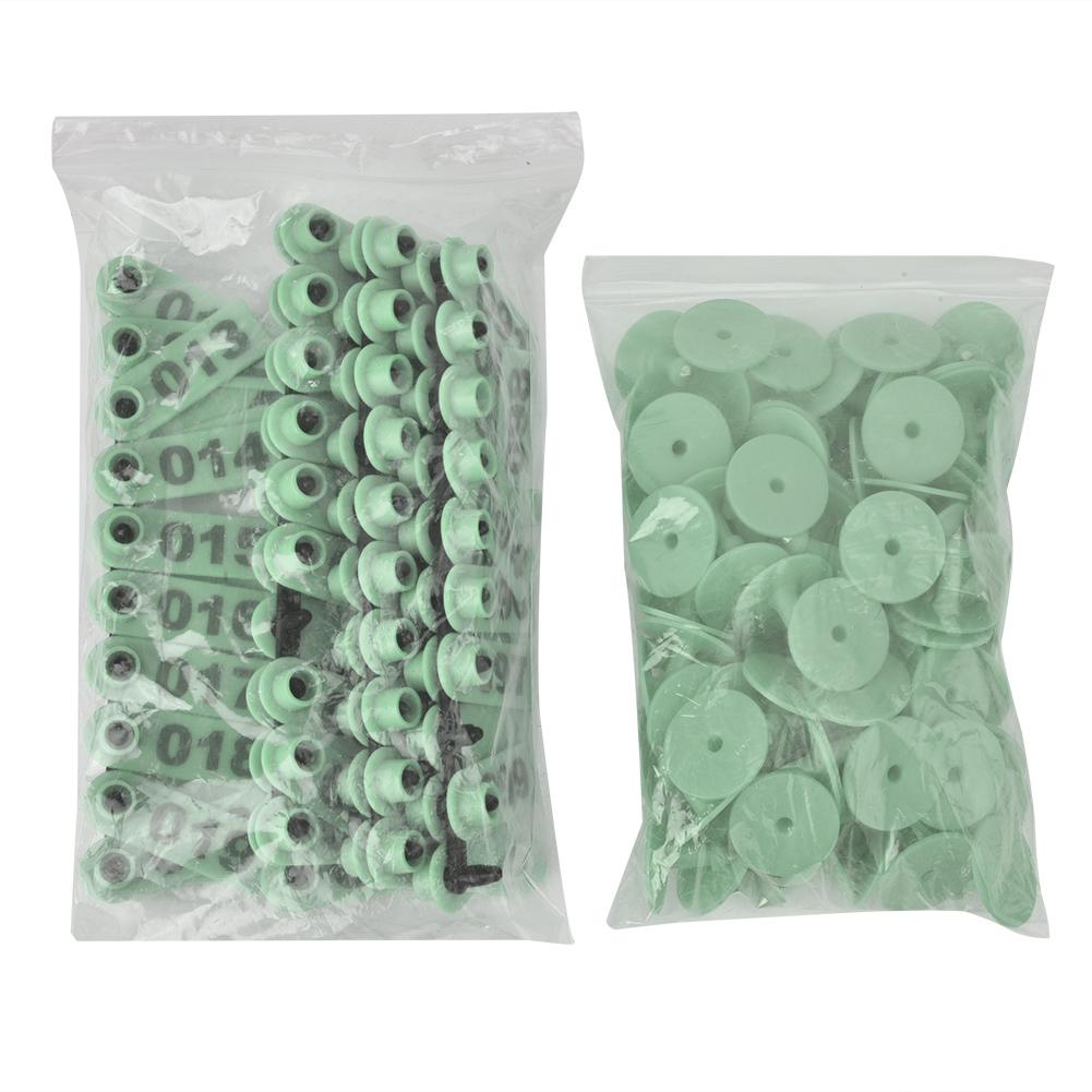 Viehzucht Ohrmarke Kunststoff 1 bis 100 Nummer Leuchtende Farbe Tieranhänger für Ziege Schaf Schwein Landwirtschaftliche Versorgung