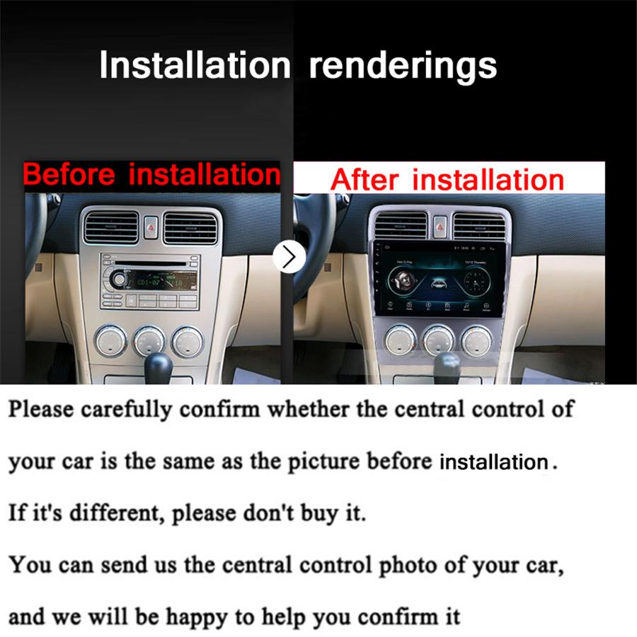 For 2002-08 Subaru Forester Stereo Radio 9 Inch Android 10 GPS Navi Plug & Play