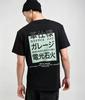 2026 Black Crew Neck T‑shirt Men Japanese Kanji Back Print Street Urban Graphic Oversized Cotton Short Sleeve Tee