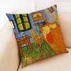 Van Gogh Sternenhimmel Leinen Kissenbezug Hülle Nordische Ölgemälde Kissen Dekorative Heimdekoration Sofakissen