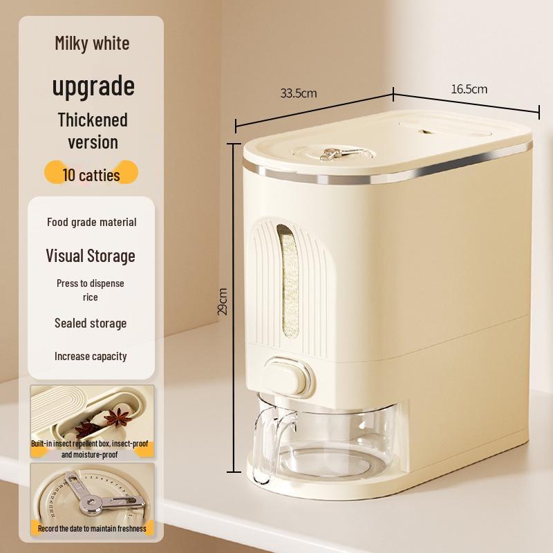 Food-Grade Rice Storage Bucket: Insect-Proof, Moisture-Proof, Sealed Container for Home Use