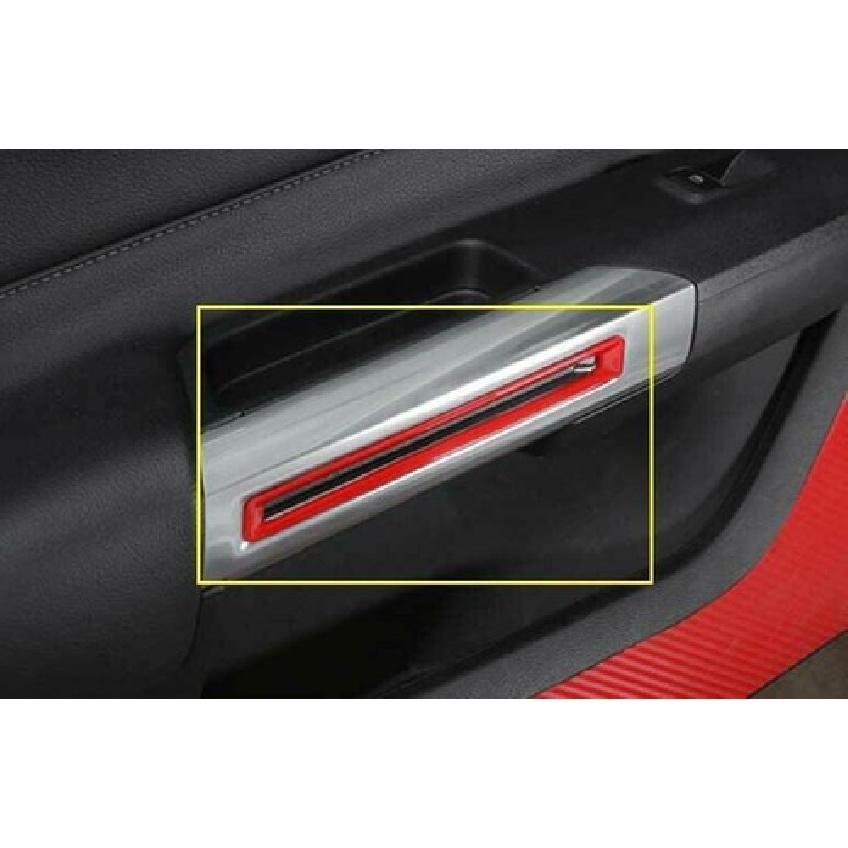 Car Interior Door Armrest Panel Strip Trim For Ford Mustang 2015- Bright Red