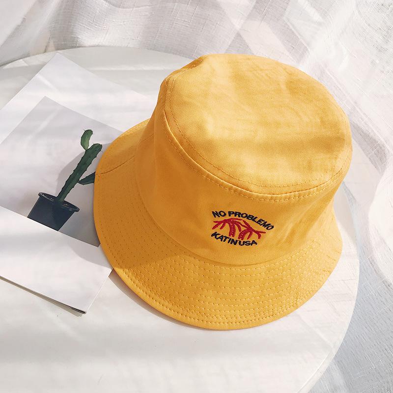 NSWZX Unisex Fashion Embroidered Bucket Hat Summer Short Brim for Men Women Teens-Rose/_Pink
